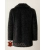 Vyriškas juodas natūralaus avikailio paltas