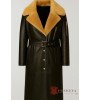 Moteriškas klasikinis paltas su audinės apykakle