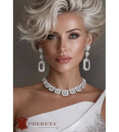 Itališka rankų darbo natūralios odos suknelė su Swarovski kristalais